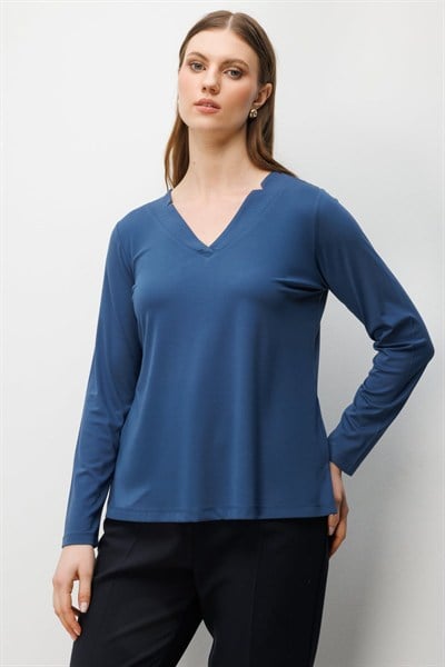 On V Yaka Basic Bluz INDIGO