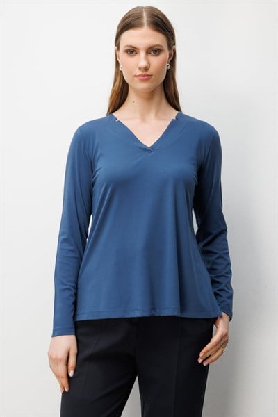On V Yaka Basic Bluz INDIGO