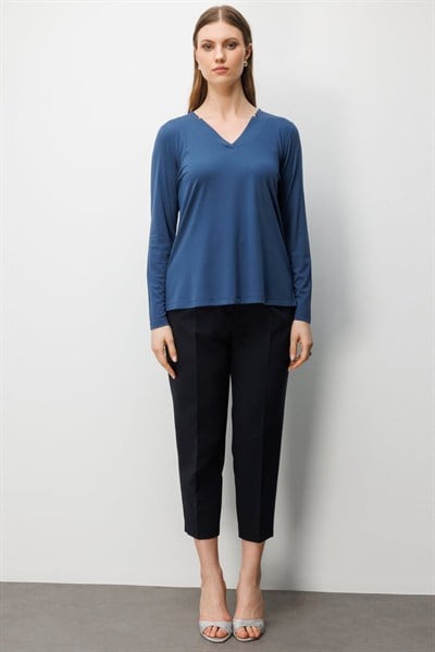 On V Yaka Basic Bluz INDIGO