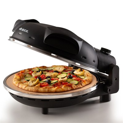Ariete Pizza Fırını 1200W 400°C Doğal Taş Pişirme Plakalı Siyah 0917/00