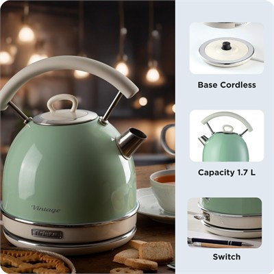 Ariete Vintage Dom Su Isıtıcı Yeşil 2877/04