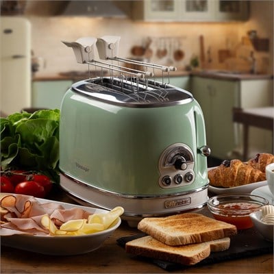 Ariete Vintage Ekmek Kızartma Makinesi - 2 Dilim, Yeşil 0155/04