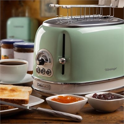 Ariete Vintage Ekmek Kızartma Makinesi - 2 Dilim, Yeşil 0155/04