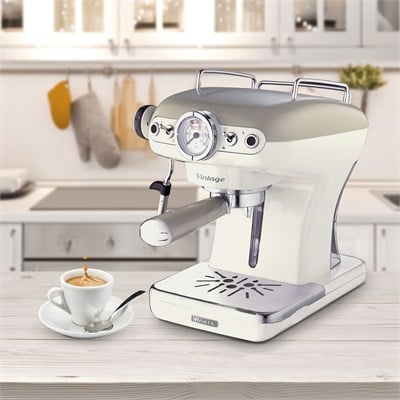 Ariete Vintage Espresso Kahve Makinesi Bej 1389/13 + Ekmek Kızartma Makinesi Hediyeli