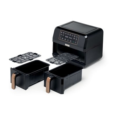 Kenwood Dual BK Copper Çift Pişirme Hazneli Sıcak Hava Fritözü HFP70.000BK
