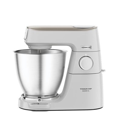 Kenwood Titanium Chef Baker XL Mutfak Şefi Stand Mikser 7 Lt Geniş Hazne Beyaz KVL65.001WH + KAX71.000WH Dondurma Aparatı Hediyeli