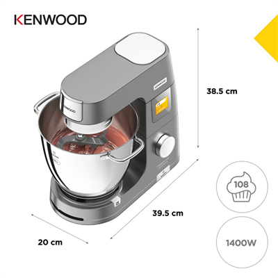 Kenwood Titanium Chef Pattisier XL Isıtma Özellikli 1400 Watt 7L Mutfak Şefi KWL90.004SI