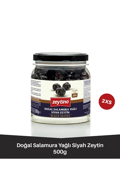 Gemlik Siyah Zeytin 500 gr (351/380) 2XS Cam KAVANOZ