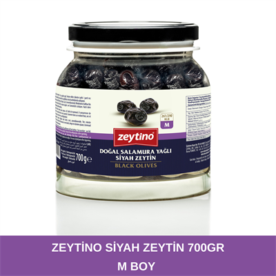 Zeytino Gemlik Siyah Zeytin 700 gr (261/290) M