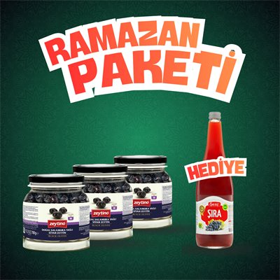 Zeytino Gemlik Siyah Zeytin 700 gr (261/290) M 3lü Ramazan Paketi