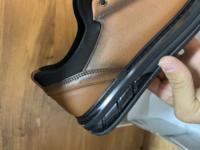 Hakiki Deri Bağcıksız Jel Taban Taba Premium Ayakkabı