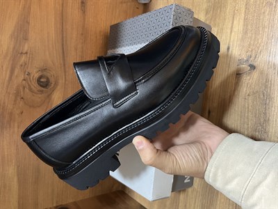 Naturel Yüksek Taban Bağcıksız Erkek Klasik Ayakkabı