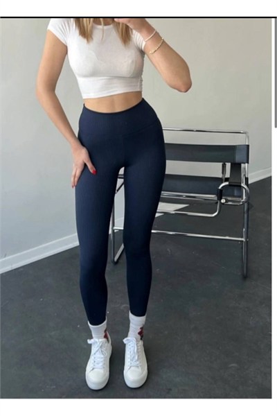 & Butik Kadın Yüksek Bel Toparlayıcı Tayt Dikişsiz İç Göstermez Spor Taytı
