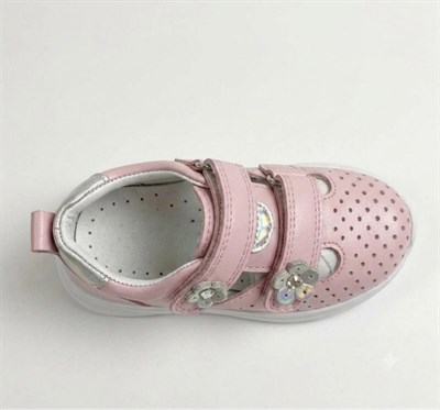 Kız Bebek Sandaleti – Pembe Hakiki Deri