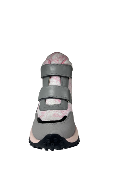 Kız Çocuk Botu – Çok Renkli (Gri-Pembe) Hakiki Deri