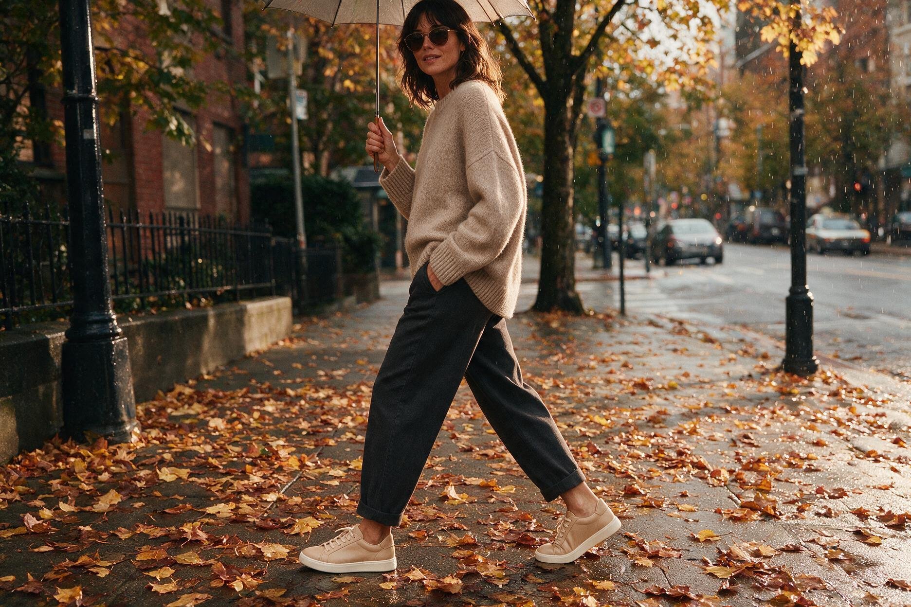Kadın deri sneaker