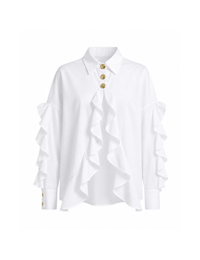 Ruffle Detaylı Gömlek