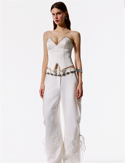 Peony Korse Top Beyaz