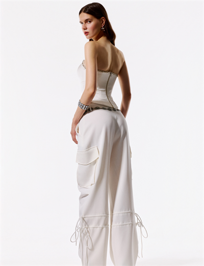 Peony Korse Top Beyaz