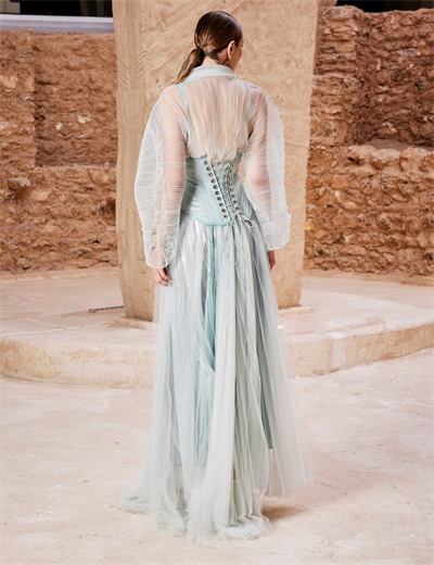 Petra Maxi Elbise Aqua