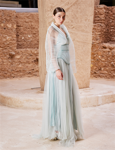 Petra Maxi Elbise Aqua