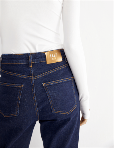 Yüksek Bel Lycralı Düz Paça Jeans