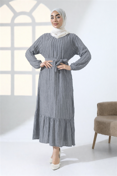 Kadın Tesettür Elbise Oversize Büyük Beden Maxi Örme 4 Mevsim Kapalı Çok Renkli 36-52