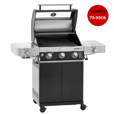 Rösle Videro G3-S Vario Gazlı Barbekü İstasyonu Siyah 25530