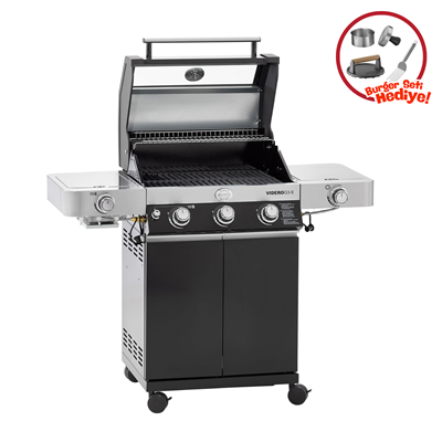 Rösle Videro G3-S Vario Gazlı Barbekü İstasyonu Siyah 25530
