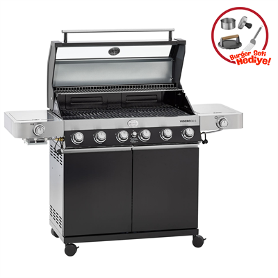 Rösle Videro G6-S Vario Gazlı Barbekü İstasyonu Siyah 25532