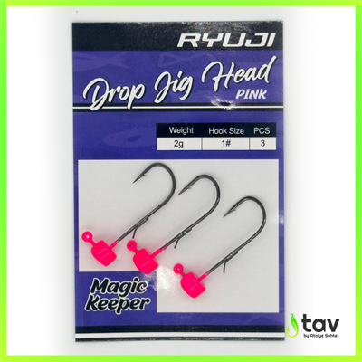 Drop Jighead Pink UV