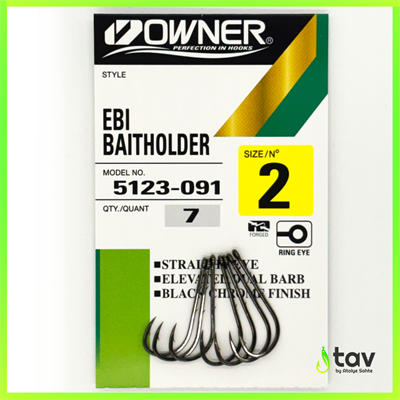 Owner 5123 Ebi Baitholder Black Chrome İğne