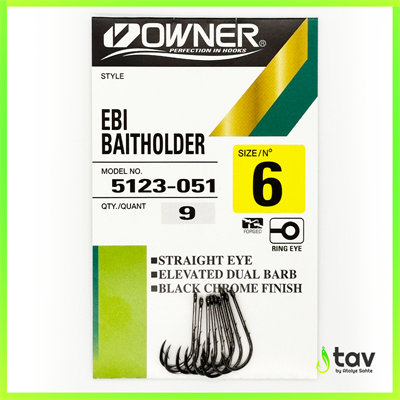 Owner 5123 Ebi Baitholder Black Chrome İğne