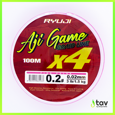 Ryuji Aji Game 4x 0,02mm 100m Pink