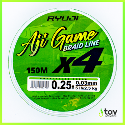 Ryuji Aji Game 4x 0,03mm 150m Chartreuse