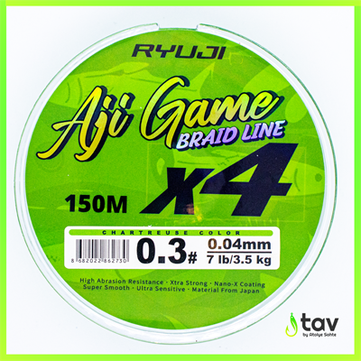 Ryuji Aji Game 4x 0,04mm 150m Chartreuse