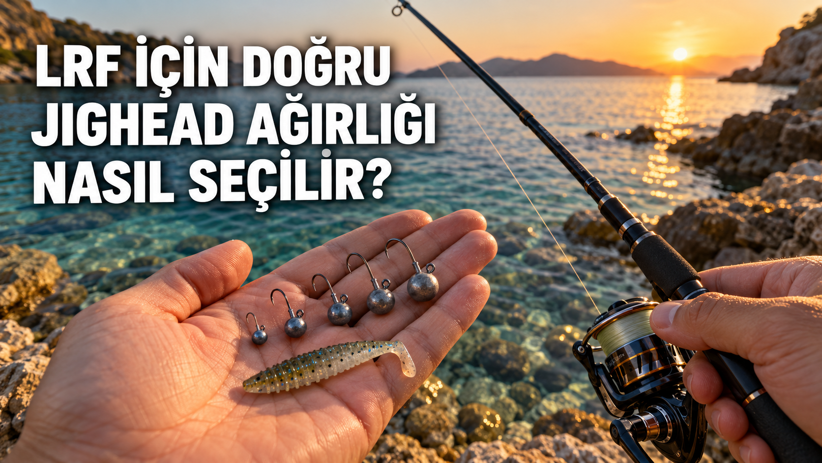 LRF silikon yem için farklı jighead ağırlıkları