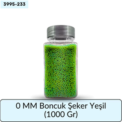 0 Mm Boncuk Şeker Yeşil   (1000 Gr)