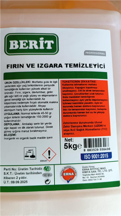 0662 Berit Fırın ve Izgara Temizleyici (5 KG)