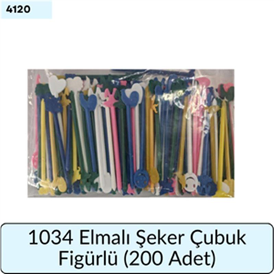 1034 Elmalı Şeker Çubuk Figürlü (200 Adet)