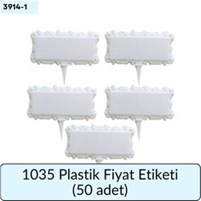 1035 Plastik Pasta Etiketi (50 Adet)