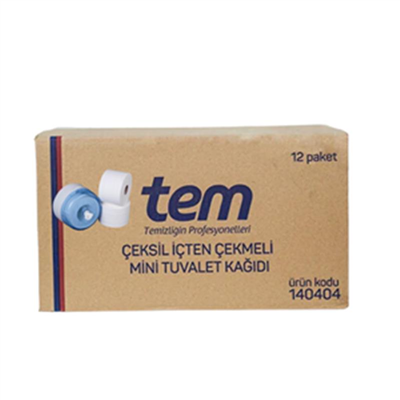 140404 Tem İç Çekmeli T.Kağıdı Mini 12 Li (4 KG)