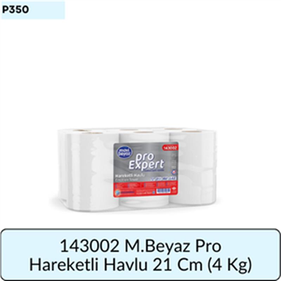 143002 M. Beyaz Hareketli Havlu 6R 21cm (4 KG)