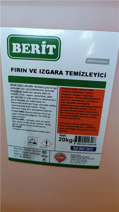 1576 Berit Fırın ve Izgara Temizleyici (20 KG)