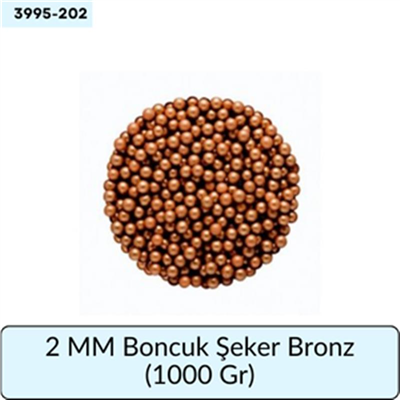 2 Mm Boncuk Şeker Bronz   (1000 Gr)