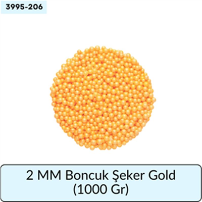 2 Mm Boncuk Şeker Gold   (1000 Gr)