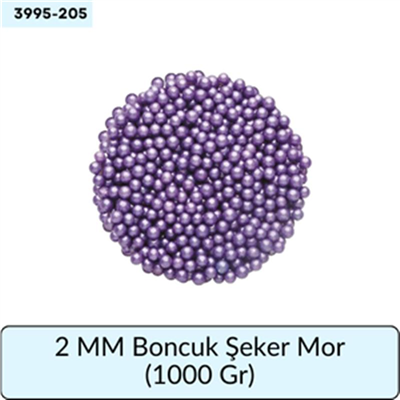 2 Mm Boncuk Şeker Mor   (1000 Gr)