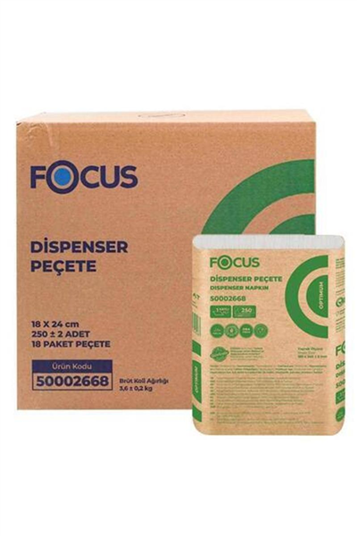 2668 FOCUS OPTIMUM DISP. PEÇETE 250Lİ 18 PKT 3,6KG