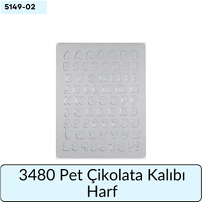 3480 Pet Çikolata Kalıbı Harf