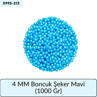 4 Mm Boncuk Şeker Mavi   (1000 Gr)